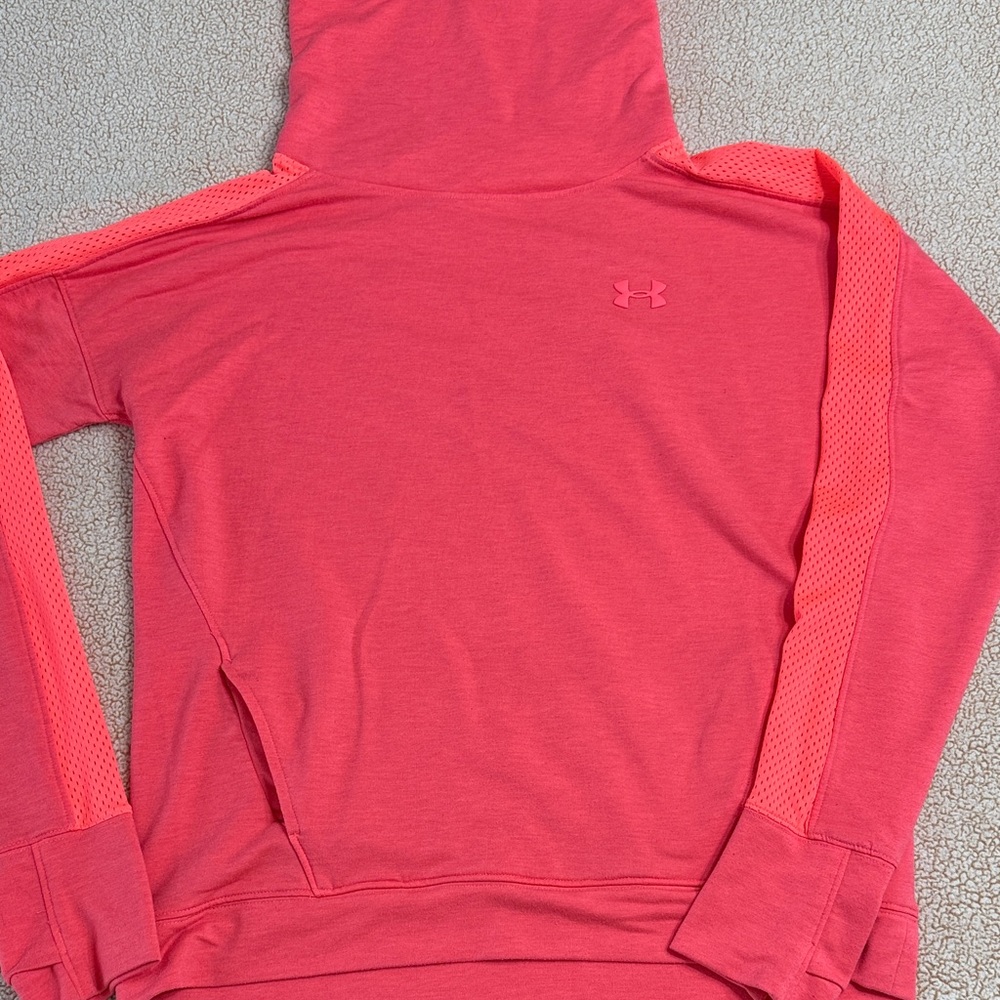 Under Armour Women's Pink/Coral Sweatshirt with Neck Warmer